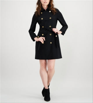 Calvin Klein Women's Military Coat Dress Black Size 16