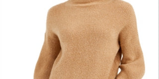 French Connection Women's Orla Flossy Turtleneck Sweater Brown Size Large