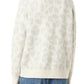 French Connection Women's Animal Print Long Sleeve V Neck Sweater Beige Size Medium
