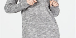 Ideology Women's Lace up Sweatshirt Hoodie Gray Size X-Large