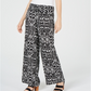 INC International Concepts Women's Ikat-Print Crinkle Gauze Pants Black Size Petite XL