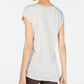 INC Women's Foil Animal-Print T-Shirt  Hthr Belle Grey  Size XL