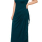 Xscape Women's Embellished Mesh Sheath Evening Gown Green Size Petite Small