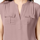 INC International Concepts Women's Short Sleeve V Neck Top Pink Size Large