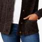 Karen Scott Women's Button Front Cardigan Black Size Petite XL