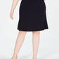 Bar III Women's Knee Length a-Line Formal Skirt Black Size 14W