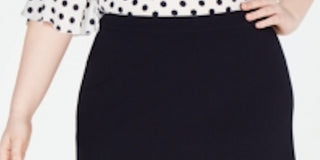 Bar III Women's Knee Length a-Line Formal Skirt Black Size 14W