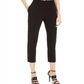 Calvin Klein Women's Piped Trim Cropped Dress Pants Black Size 2 Petite
