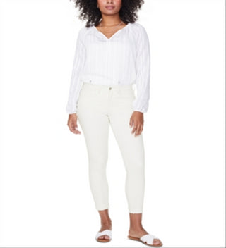 NYDJ Women's Ami Skinny Ankle Jeans White Size 10