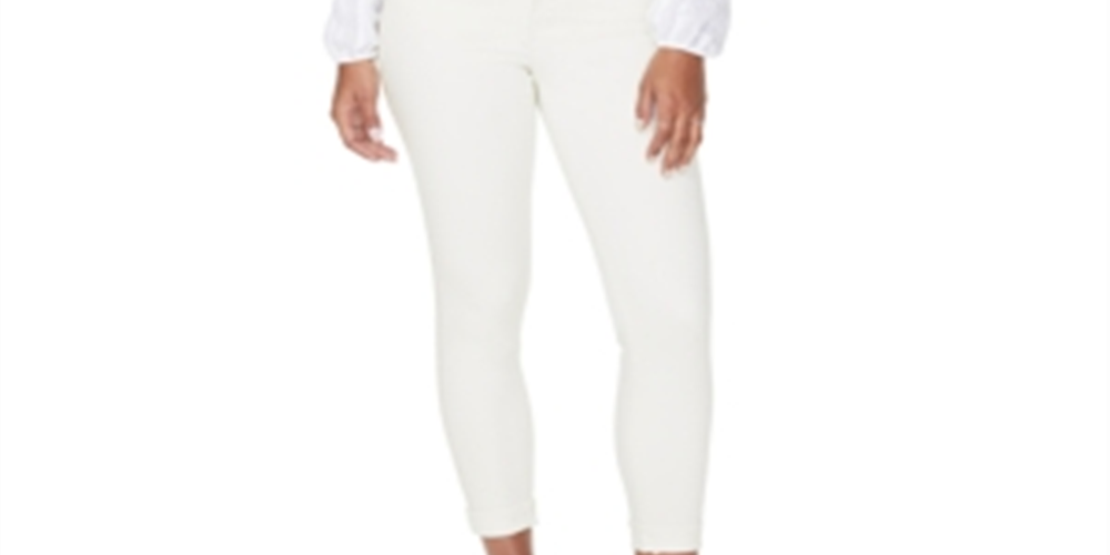 NYDJ Women's Ami Skinny Ankle Jeans White Size 10