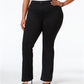 Style & Co Women's Plus Comfort Waist Mid Rise Bootcut Pants -Blue Size 24W