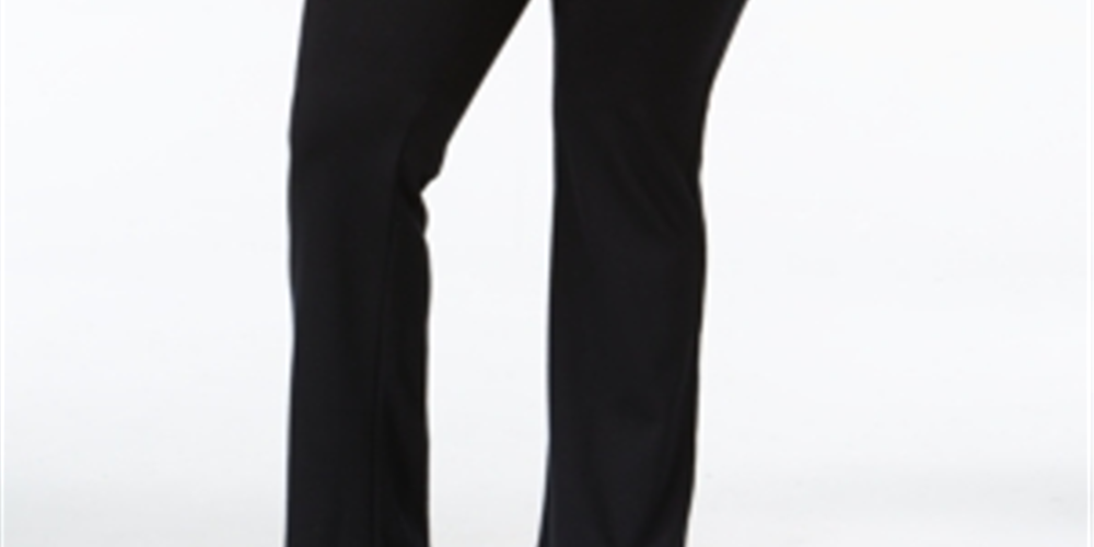 Style & Co Women's Plus Comfort Waist Mid Rise Bootcut Pants -Blue Size 24W