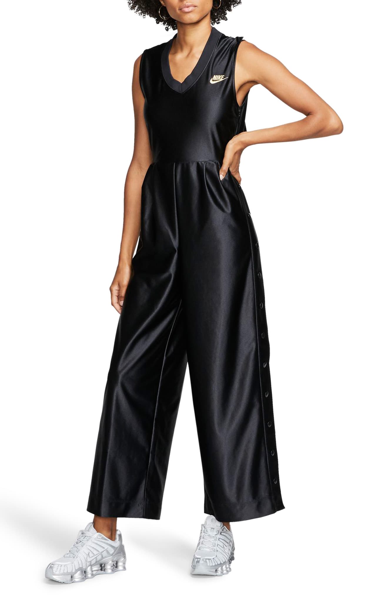 Nike Womens Fitness Running Jumpsuit Black Size Large