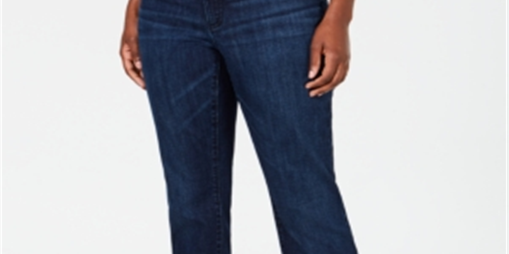 INC International Concepts Women's Curvy Fit Straight Leg Jeans Blue Size 2