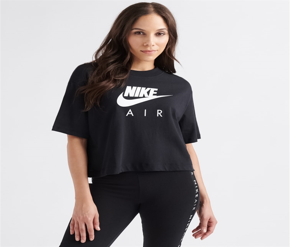 Nike Women's Sportswear Air Tee Top Black Black Size M