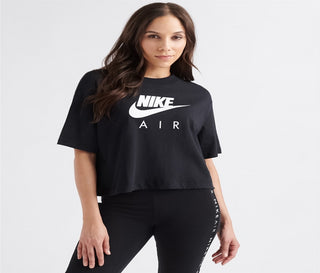 Nike Women's Sportswear Air Tee Top Black Black Size M