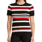 Ralph Lauren Striped Cotton-Blend Top Women's Clothing Black Size M