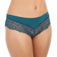 INC International Concepts Women's Lace-Trim Hipster Underwear  Green Size S