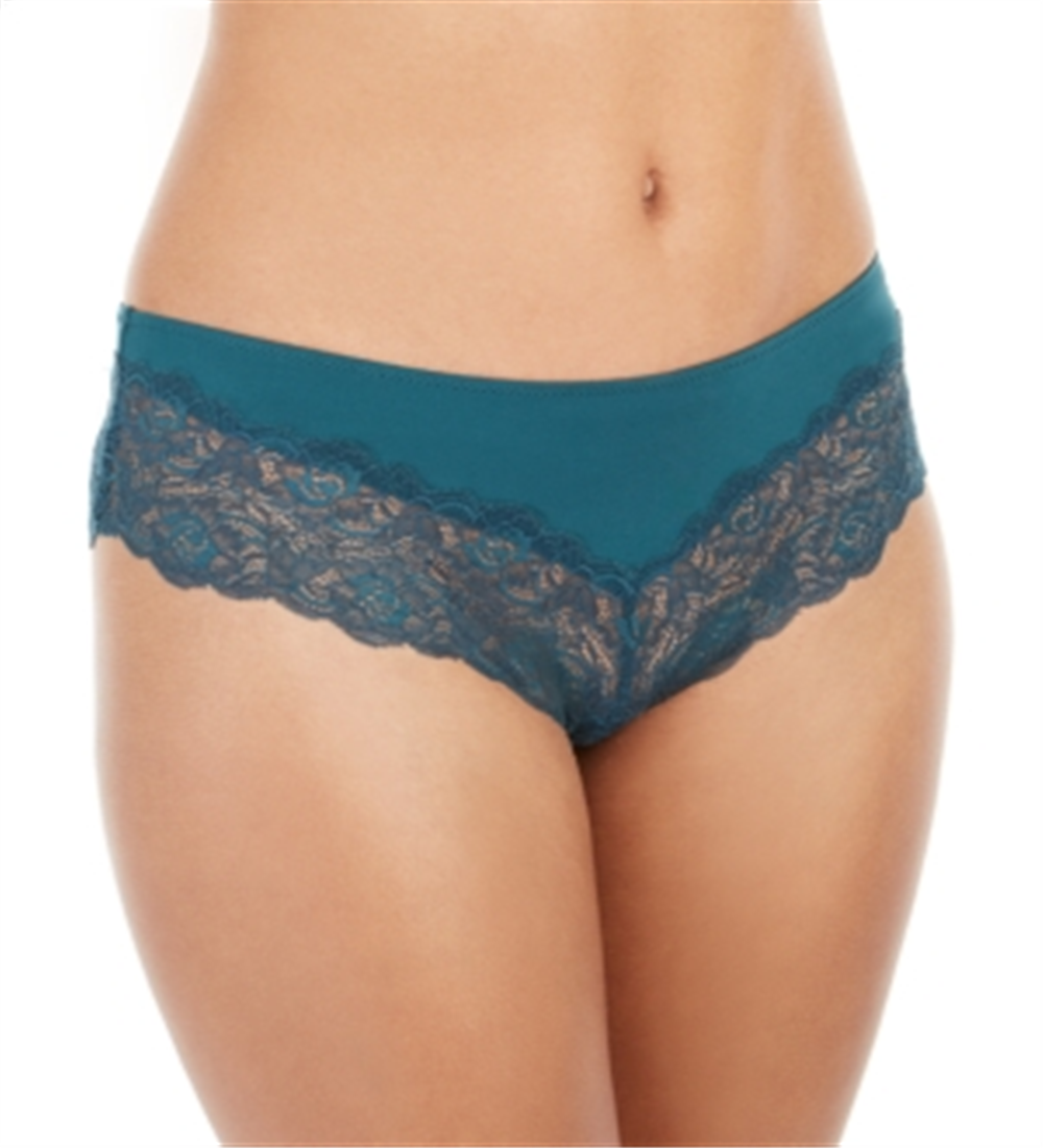 INC International Concepts Women's Lace-Trim Hipster Underwear  Green Size S