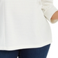 Charter Club Women's Plus Textured Top White Size 3X