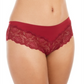 INC International Concepts Women's Lace-Trim Hipster Underwear  Red Size S