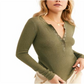 Free People Girl's Army Bloom Henley Green Size Medium