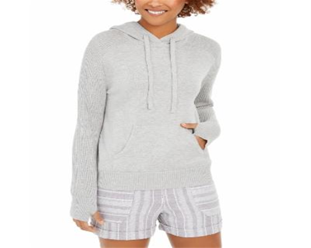 Style & Co Women's Hoodie Sweater Gray Size 2XL