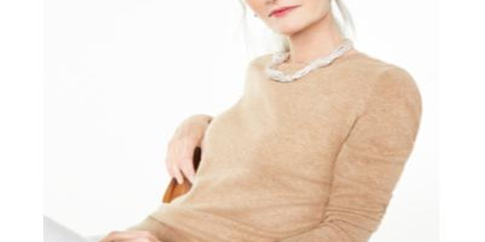 Charter Club Women's Crew Neck Cashmere Sweater Camel Size XL