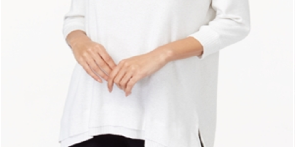 Style & Co Women's Layered Hem Top White Size Large