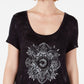 Style & Co Women's Textured Short Sleeve Scoop Neck Knee Length a Line Dress Black Size X-Small