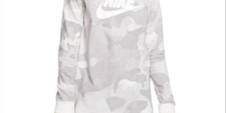 Nike Boy's Logo Camo Tee  Gray Size Large