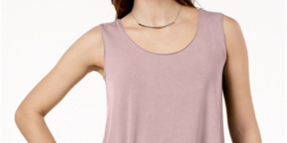 JM Collection Women's Scoop Neck Tank Top Pink Size Small