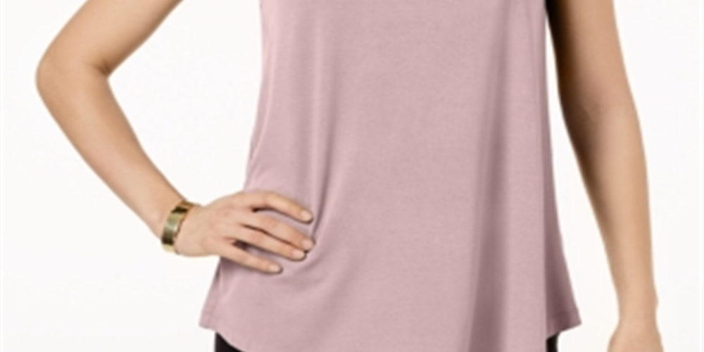 JM Collection Women's Scoop Neck Tank Top Pink Size Small