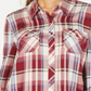 Style & Co Women's Plaid Tunic Red Size Petite L