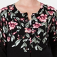 Karen Scott Women's Floral Print Cardigan Black Size Petite S/M