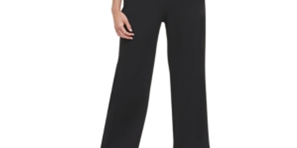 Tommy Hilfiger Women's Belted Lace & Scuba Crepe Jumpsuit Pink Size 8