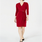 Charter Club Women's Hardware Faux Wrap Dress Red Size X-Small
