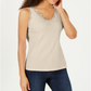Karen Scott Women's Sleeveless V Neck Tank Top Brown Brown Size XL