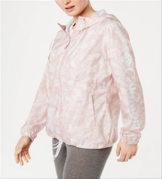 Columbia Women's Flash Forward Printed Windbreaker Pink Size Medium