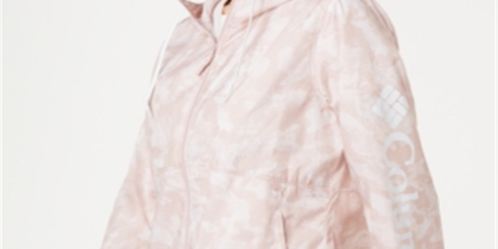 Columbia Women's Flash Forward Printed Windbreaker Pink Size Medium