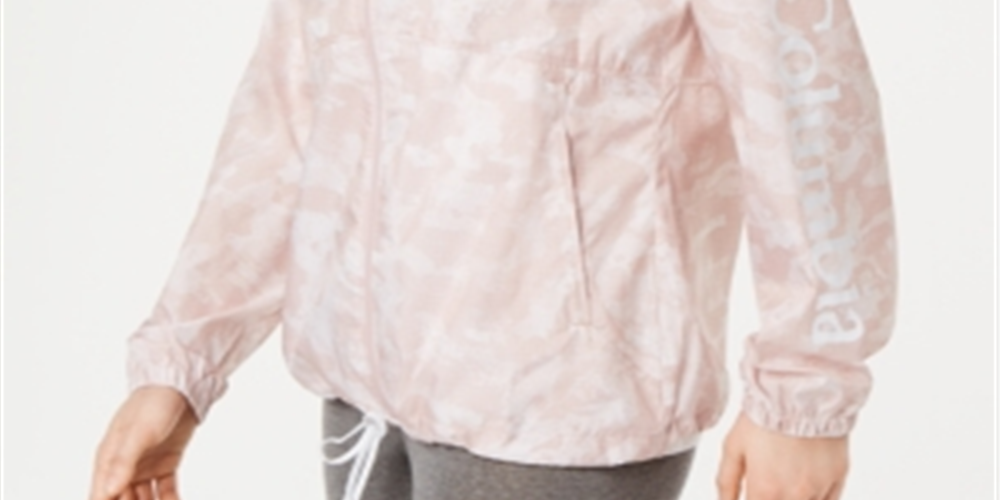 Columbia Women's Flash Forward Printed Windbreaker Pink Size Medium