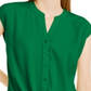 INC International Concepts Women's Twist Front Top Green Size Large
