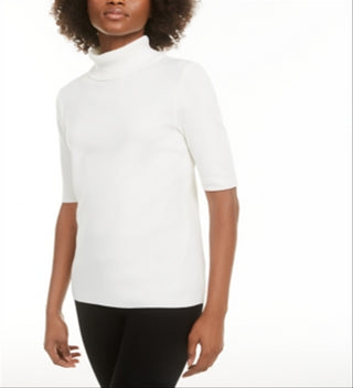 Alfani Women's Turtleneck Sweater White Size -Petite XL