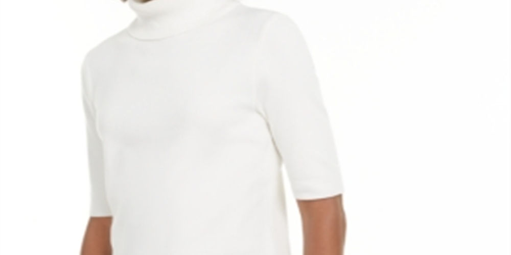 Alfani Women's Turtleneck Sweater White Size -Petite XL