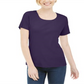 Karen Scott Women's Short Sleeve Scoop Neck Top Purple Size S