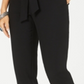 Style & Co Women's Tie Waist Tapered Pants Black Size 16