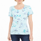 Karen Scott Women's Floral Print T-Shirt Blue Size L