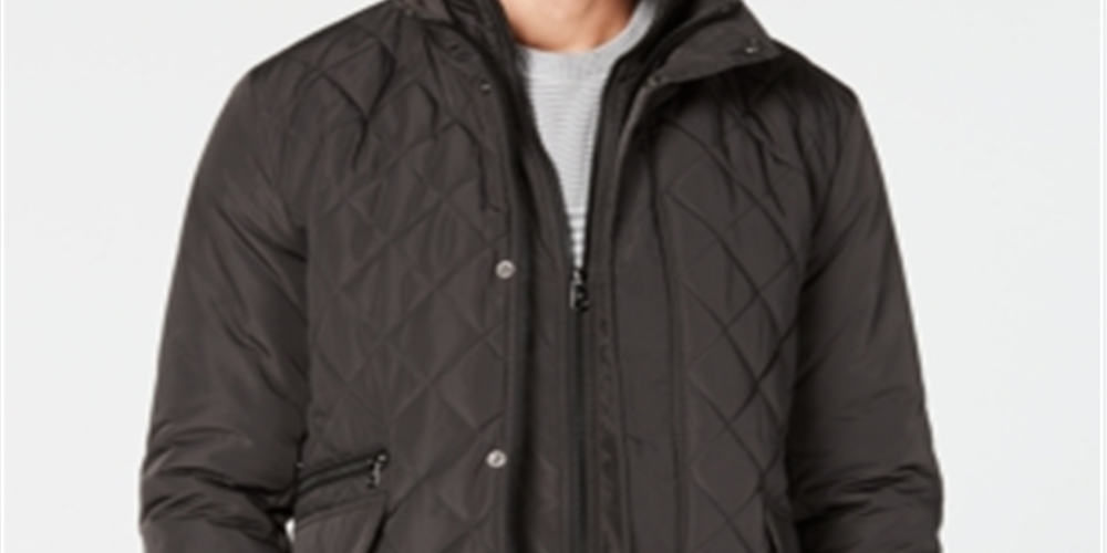 Calvin Klein Men's Coat Quilted Lightweight Black Size Small