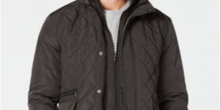 Calvin Klein Men's Coat Quilted Lightweight Black Size Small