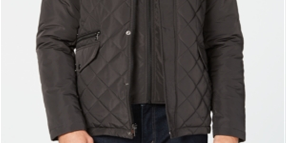 Calvin Klein Men's Coat Quilted Lightweight Black Size Small